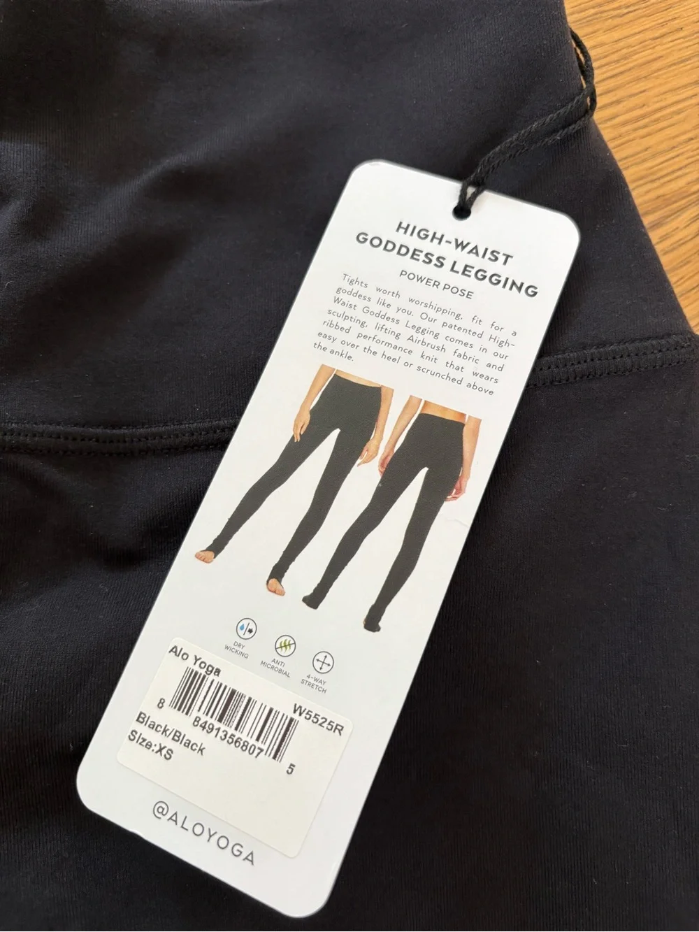 ALO Yoga Black High-Waist Ribbed Leggings
